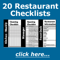 20 Restaurant Checklists